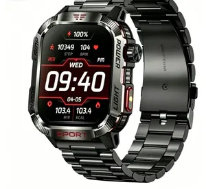 Men’s Outdoor GPS Smartwatch with Screen, Wearable Fitness Tracker, Built-in LED Flashlight, Digital Compass, IP Waterproof, Bluetooth Calling, 600mAh Long-Lasting Battery, Charging Support, Compatible with Android & iOS Phones