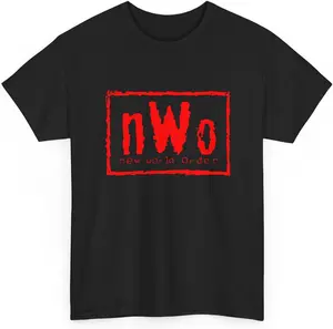 100%cotton NWO New World Order Red Pro Wrestling Costume Wrestler Cosplay T-Shirt for Man Woman