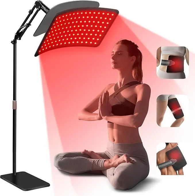 [Latest Model] INTEO Red Light Therapy for Face and Body, Infrared Red Light Therapy Lamp | 2-in-1 Detachable Red Light Panel with Stand, 660nm 850nm Near Infrared Light Therapy for Full Body Home with Elastic Strap