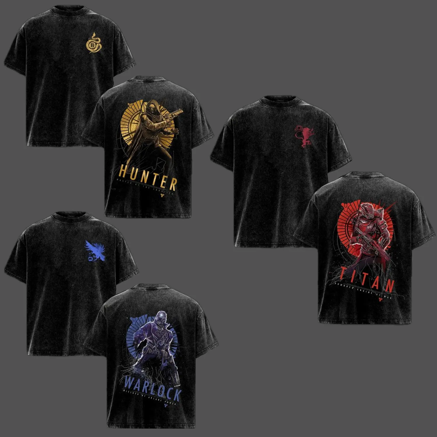 [COLLECTION] Destiny 2 Vanguard Guardian Classes Graphic Tees, Bungie Sci Fi Hunter Titan Warlock Video Game Graphic Tee Unisex Heavyweight, Heavyweight Cotton Unisex Shirt