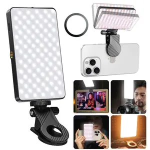 Modofo Portable USB Rechargeable Photography Light, Portable Three Color Changing Light for Camera, Selfie Light for Live Streaming Vlog, Camera Accessories, Travel Accessories