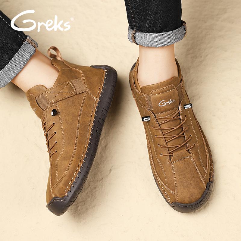 Men's Casual Ankle Boots Mid Top Walking Driving Shoes Fall Boots Black Boots Fathersdaygift Lightweight Footwear Boy