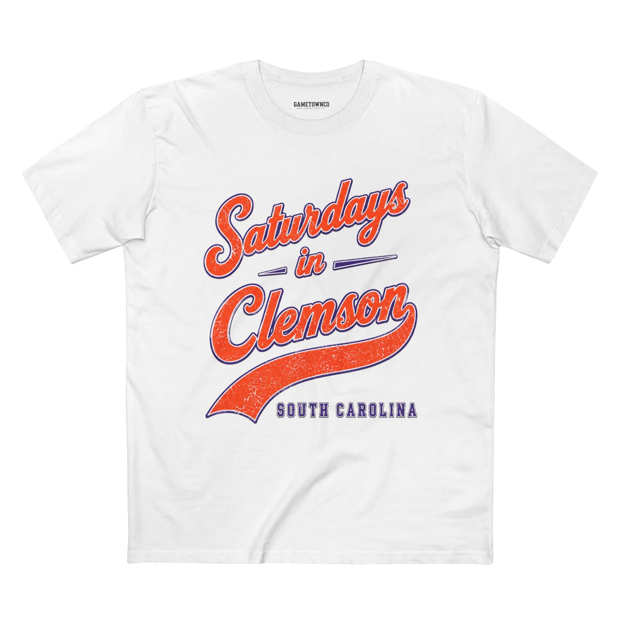 Saturdays in Clemson Vintage Script Tee | Clemson South Carolina Gameday Shirt | College Town Tailgate Tee