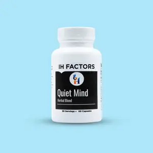 Quiet Mind by IH Factors - Blend of Calming herbs and Relora to support sleep and calm the mind 30 Servings 60 Capsules - Natural Supplement for Stress and Sleep Support