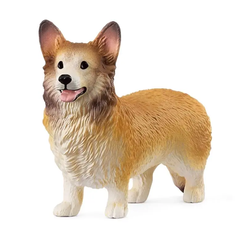 Schleich 9110427 Beige & Brown Welsh Corgi Figurine - Pack of 5