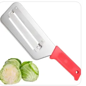 Cabbage Chopper Shredder, Cabbage Cutter Knife Kitchen Slicer, Double Slice Shredding Kitchen Knife, Lettuce Shredder for Coleslaw Vegetables Sharp Blades, Easy To Clean Durable (Black+Red)