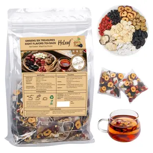 Kidney Tea Formula Ginseng Five Treasure Tea, Chinese Kidney Tea for Men and Women, Natural Herbal Ingredients for Kidney Traditional Bever Organic Beverage detox cleanse  Filled with Tea Healthy