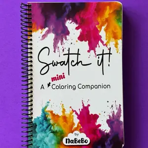Swatch it! A Mini Coloring Companion by NaBeBo, Featuring A Unique Design and Spiral Binding