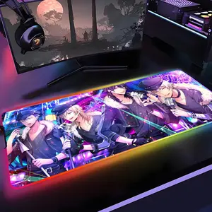 Anime Ensemble Stars Mouse Pad Gamer Rgb 1000×500mm 900×400mm 800×400mm 600x300mm Desk Mat Back Light Led Mousepad Setup Gaming Accessories Deskmat Big Mousepad Backlight