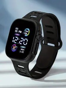 New Fashion Watch Unisex Sports Glow-In-The-Dark Electronic Casual Trendy Wristwatch, Ideal for Middle School High School Students, Men Women