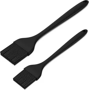 Silicone Basting Pastry Brush, Heat Resistant Cooking Brush for Oil and Sauce. BPA Free and Dishwasher Safe (2 Pcs).