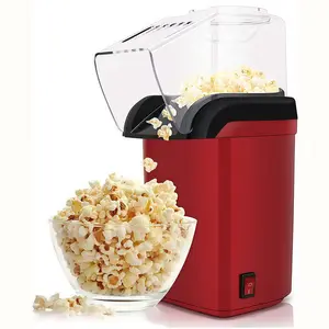 Automatic Mini Popcorn Maker, Plastic Air Turbine Heating, Electric Popcorn Maker for Home Use, One Touch Operation, No Oil Required, Fits US Plugs, 110-130V Power Supply - Ideal for Watching Movies And TV Shows