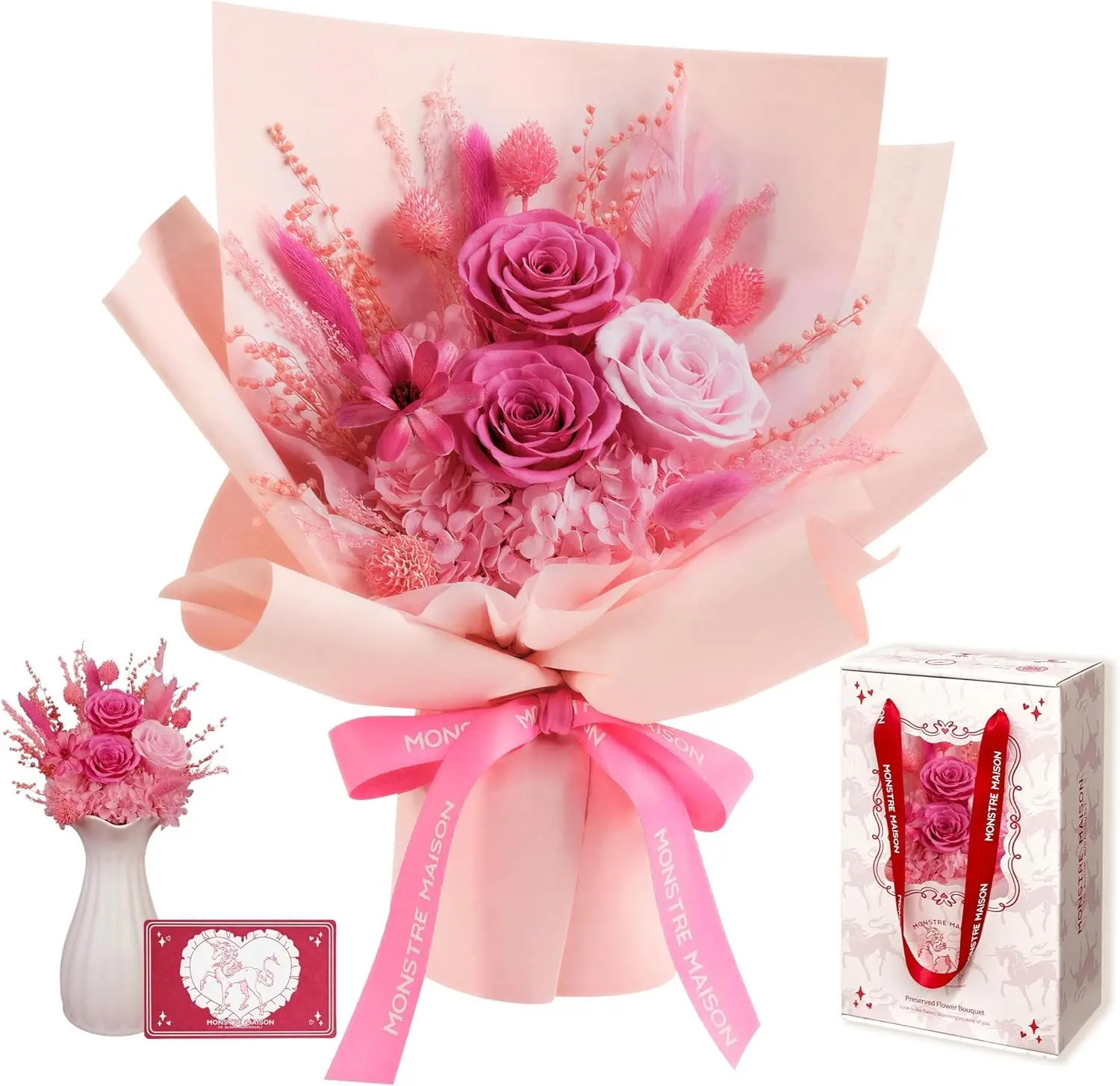 Preserved Flowers for Delivery, Anniversary or Birthday Gift for Women
