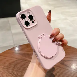 Phone Case with Mirror Stand, Phone Protective Cover, Phone Accessories Compatible with iPhone 16 15 14 13 12 11 Plus Pro Max, Casing, Phone Protector Cover