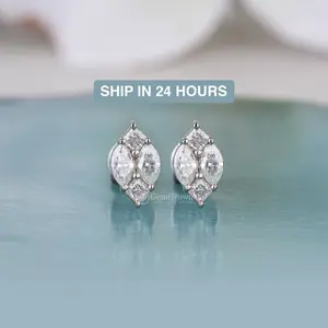 Geometric Shape Cluster Stud Earrings