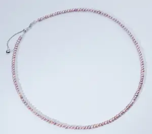 A319-40 2-3mm Non-nucleated Candy Pearl Necklace fresh water pearls for birthday/anniversary/holiday /retirement/ graduation presents