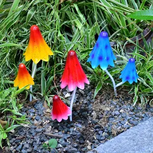 1/3pcs A Rural Mushroom Garden Statue - Colorful Outdoor Decoration, Suitable for Yards, Farms, and Gardens, No Electricity Required, Durable Iron Design, Perfect for Thanksgiving and All Seasons, Garden Decor, Mushroom Decor, Seasonal Decoration