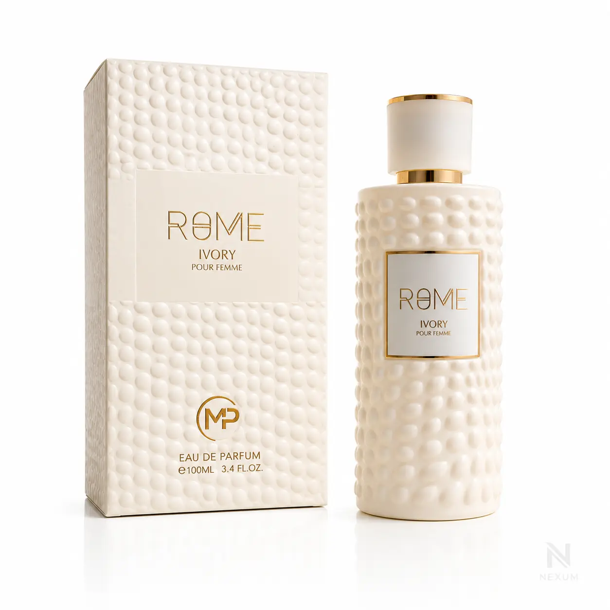 Mast Perfume Rome Ivory Pour Femme Eau de Parfum for Women 3.4 fl oz / 100 mL, Floral Citrus Fragrance with Vanilla, Amber, Musk and Woody Notes, Elegant Full Size Perfume Spray