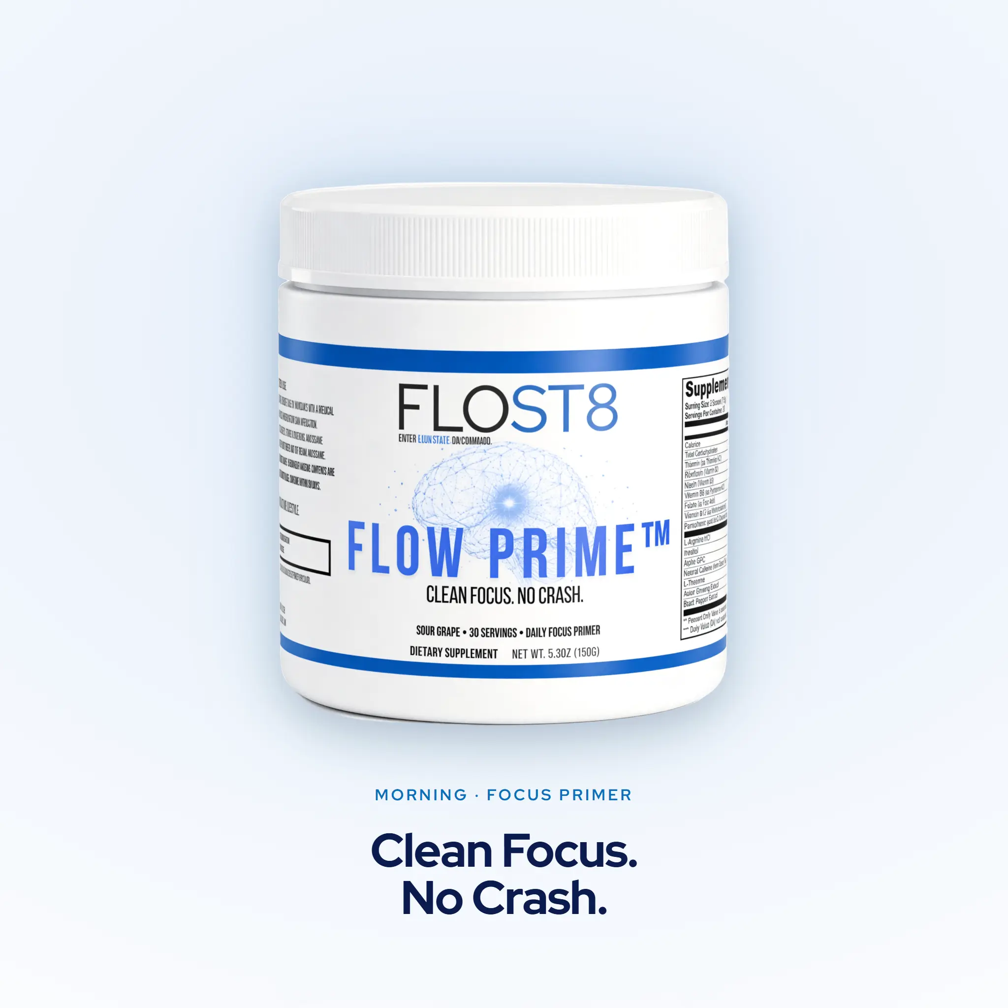 Flow Prime Focus Powder - Mental Primer Health & Nutrition Wellness Supplement