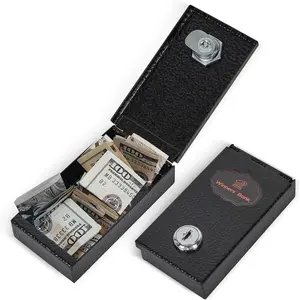 Metal Box for Gambler - Winners  Portable Safe   Pocket Sized  Box with Key Go Home