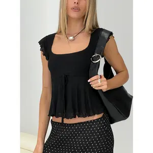 Auroraah Frill Top Black