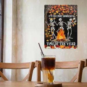 1 count, Rust-Resistant, Easy Operation, Easy Suspension, Easy Care - Perfect Vintage Metal Wall Art Decoration for Bedroom, Living Room, Restaurant and Bar - Nice Halloween, Christmas, New Year Wall Decorations - 8x12 or 12x16 Inches