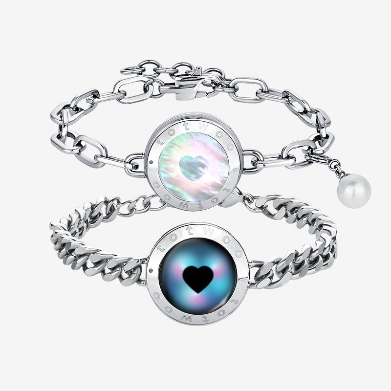 【creative gifts】totwoo Soulmate Long Distance Touch Bracelets Functional Love Connect Gift For Boyfriend or Girlfriend or your Family 【creative gifts】totwoo Soulmate Long Distance Touch Bracelets Functional Love Connect Gift For Boyfriend or Girlfriend or your Family