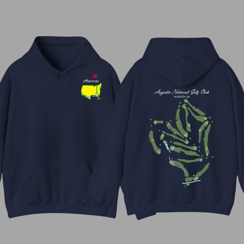 Augusta National Course Map Golf Hoodie, Augusta National Golf T-Shirt, The Masters Tournament Golf Hoodie For Men, Gift For Men