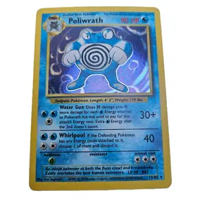 Poliwrath Holo Base Set  Vintage Pokémon Card  LP+ Collector Condition