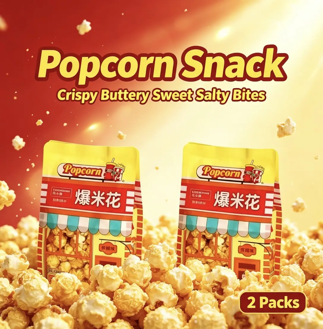 It's My Turn Pops Box 2-Pack - Buttery Caramel Popcorn Art, Weekly Crumbl Cookies, Trans Fat-Free, Gluten-Free, Plant-Based Protein Snacks, 158g/Bag, Room-Temp Movie Theater-Style Ready-To-Eat Treats, Halloween Gift, Made In China, Boyfriend Birthday Gift