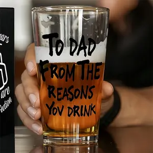 Creative Beer Cup Set, Reusable Glass Cups for Beer Juice Milk Coffee Ice Cream, Ideal for Restaurant Living Room Party Holiday Gifts