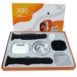 Smartwatch Gift Set with Bluetooth Earbuds, Watch Charger, Type-C Cable & Protective Case