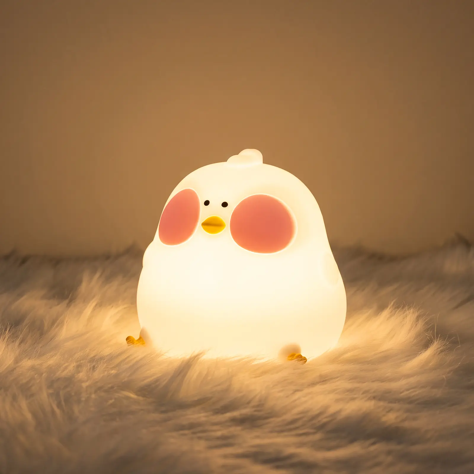 Cute Chicken Night Light, Soft Silicone Sleep Lamp for Room Decor, Easter St. Patrick's Day Birthday Gift for Girls Boys Moms
