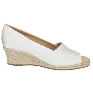 Easy Street Womens Jasper Espadrille Casual Sandals Casual Mid Heel 2-3" - White Easy Street Womens Jasper Espadrille Casual Sandals Casual Mid Heel 2-3" - White