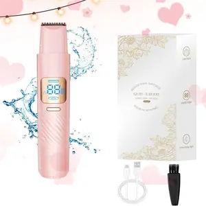 New painless electric multifunctional full body hair shaver with LED screen and Type-C full body hair dual head trimmer, suitable for holiday gift giving.