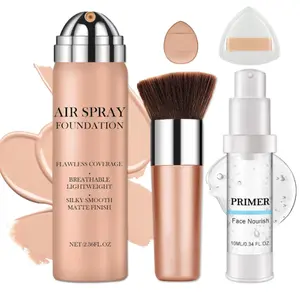 AirBrush Spray Foundation Makeup Silky Full Coverage Airbrush Flawless Foundation for Mature Skin,Long Lasting Natural Matte Finish Air Brush Makeup Foundation