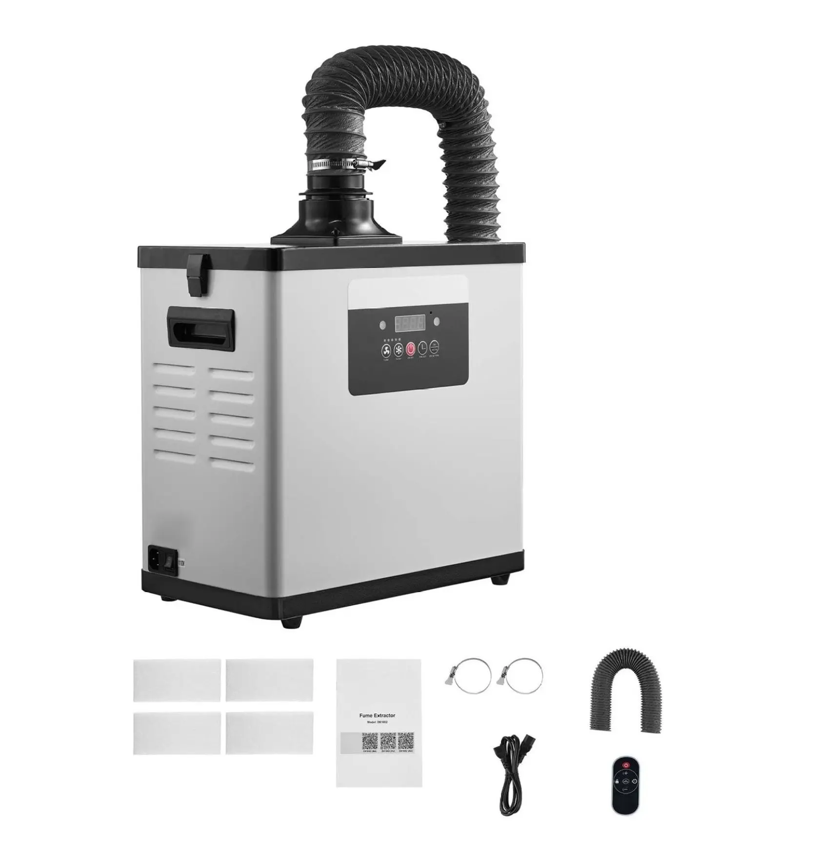 Solder Fume Extractor, 510 m/h Soldering Smoke Absorber, 4-Stage Filter, 10-Speed Remote Control, for Soldering, Laser Engraving, 3D Printing 510 m³/h