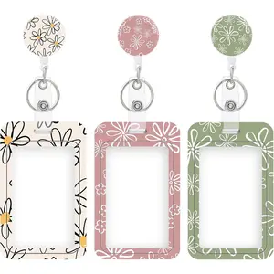 3 Set Heavy Duty Badge Holder with Retractable Reel,ID Badge Holder Key Card Work Badge Clip for Nurse Teacher Student Office Women Men