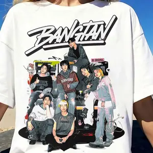Bangtan Members Arirang Tracklist 2-sides Unisex Heavy Cotton Tee, Bangtan Concert World Tour Merch & Gift 2026, Bangtan 2026 Album Songs Concert Tee GP2