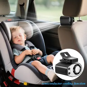 【Father's Day Gift】Joytutus 2026 Clip-On Vehicle Fan, Car Accessories, Vehicle Accessories, 360° Rotatable, 100 Adjustable Speeds, LED Display, USB Rechargeable, 16℃ Semi-Cooling, 20Hr 3000mAh Battery, Portable Personal Cooling Car Electrical Appliance