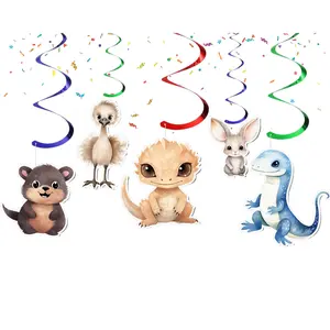 Cute Aussie Animals Streamers 10 pcs - Adorable Australian Wildlife Party Decorations