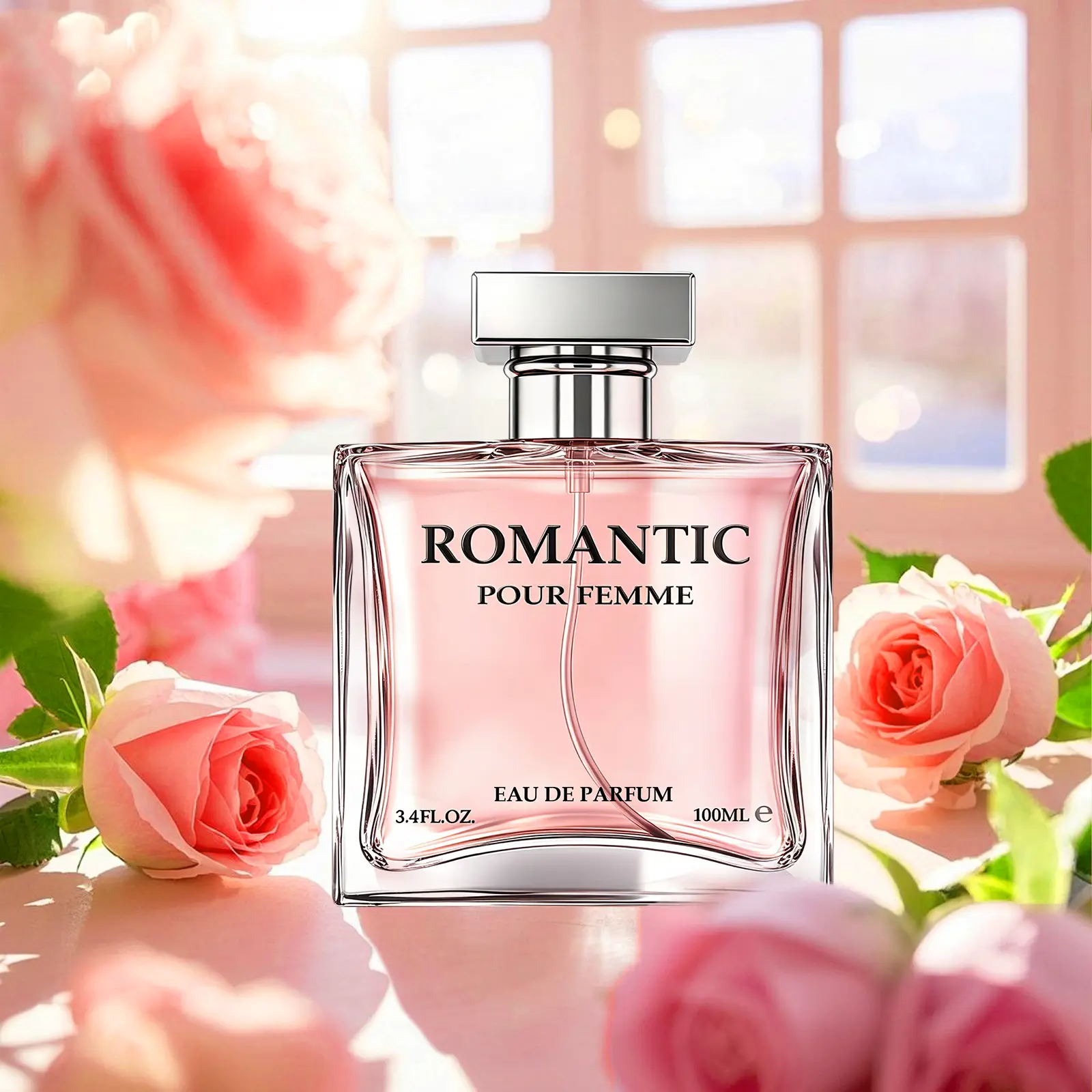 1 PACK Total: 3.4OZ / 100 ML Floral Fruity Women’s Perfume with Rose, Chamomile, and Ginger, A Perfect Christmas Gift, Ideal for Holiday Gatherings and Winter Celebrations, Blended with Musk and Oak Moss for a Warm, Elegant Scent