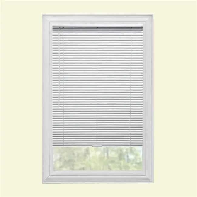 White Cordless Slatted Vinyl Blinds - 2 in. Slats, 24 x 72 in. Window Covering, Slatted Blinds