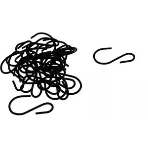 S Hooks for Hanging Plants, Clothes, Black S Shaped Hooks Made of Metal Iron, Heavy Duty S-Hooks, 30 Pack