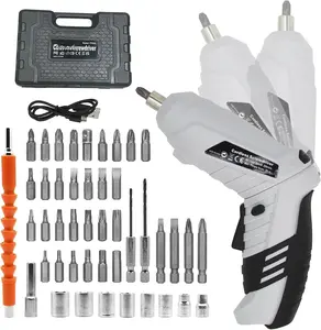 Cordless ,  in 1 Electric , Rechargeable 3.6V Portable Cordless Drills Kit, Dual Position Handle with USB  LED Light for  Office DIY Tools