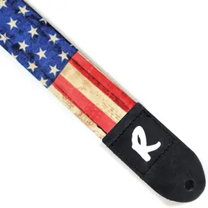 American Flag Ukulele Strap -Patriotic Button Attachment Ukulele Strap