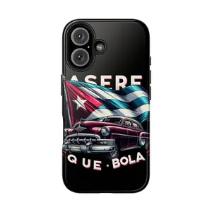 Tough Phone Cases, IPHONE, CUBA, ASERE QUE BOLA, BANDERA CUBANA, TELEFONOS PARA CUBA Accessories Protection Wireless Custom Resistance Handheld Cover Protective Protector Casing