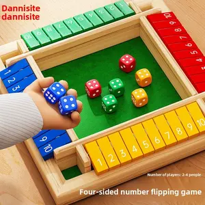 Number Flip Game, board-based mathematical thinking toy blocks, children's educational board game, multiplayer interactive game, Tabletop games, suitable for party interaction, parent-child interactive toy