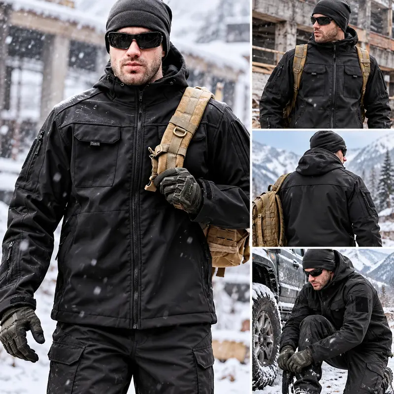 HOMUG men's hooded outdoor jacket additional view