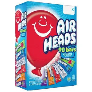 Variety Pack Airheads 90 Bars 0.55 oz Each Assorted Flavors Candy Snack Pack